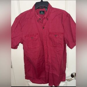 G.H. Bass & Co. red button up, short sleeve shirt